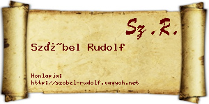 Szóbel Rudolf névjegykártya